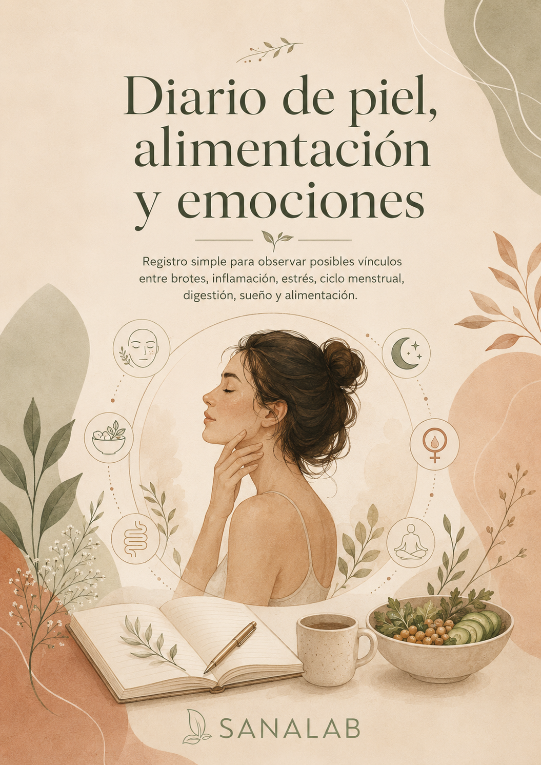 Portada de Diario de piel, alimentación y emociones